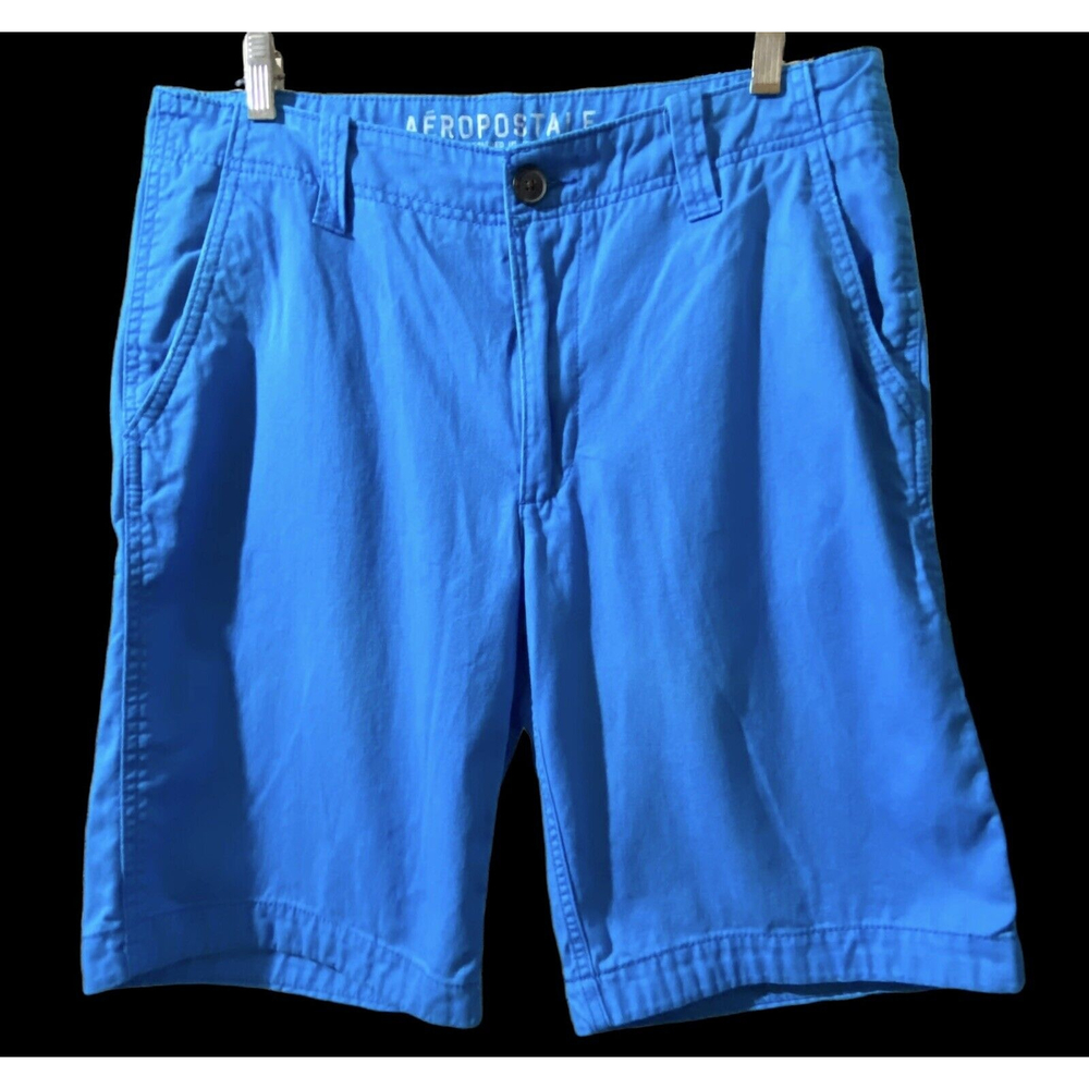 Aeropostale Men's Shorts Size 32 Blue Cotton Chino